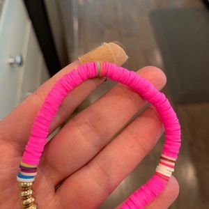 cgold pink rainbow bracelet! (: